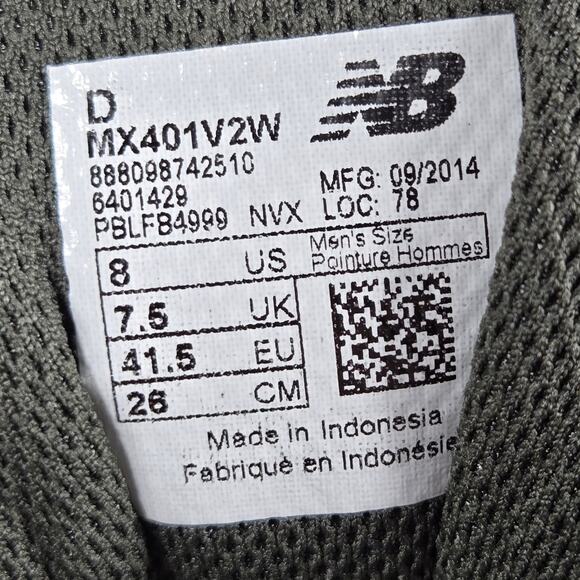 New Balance Sneakers Mens 8 401 V2 Athletic Walking Shoes‎ White Gray Leather main image 4